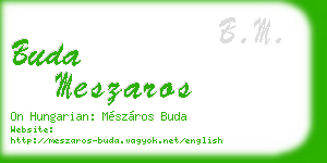 buda meszaros business card