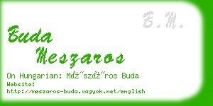 buda meszaros business card